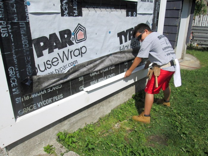 Replacing clapboard siding