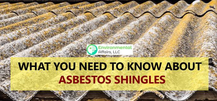 Asbestos shingles